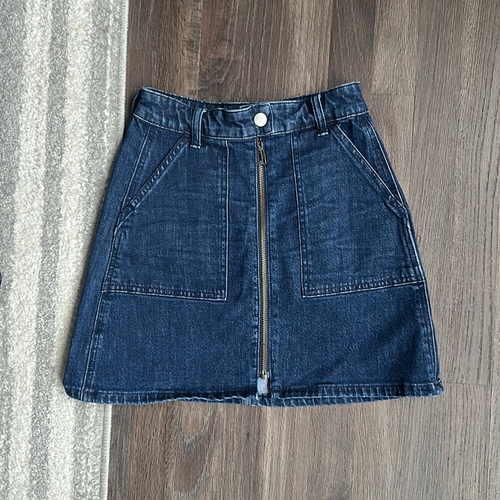 Madewell denim A-line skirt with zipper
